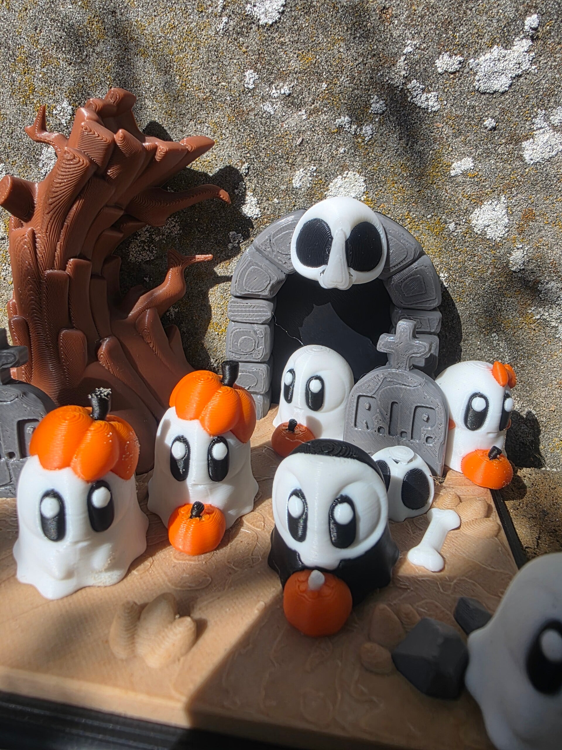 👻 Mini Halloween Speelset – Spookjes & Kerkhofje