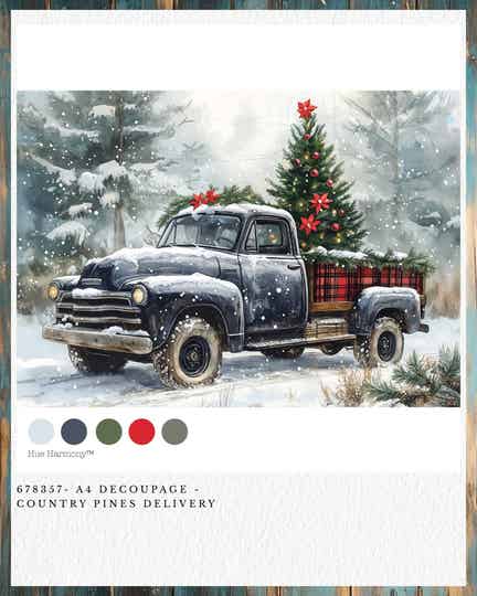 Redesign Decoupage Papier A4 - Country Pines Delivery Q4