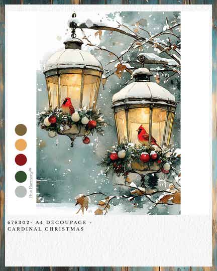 Redesign Decoupage Papier A4 - Cardinal Christmas Q4