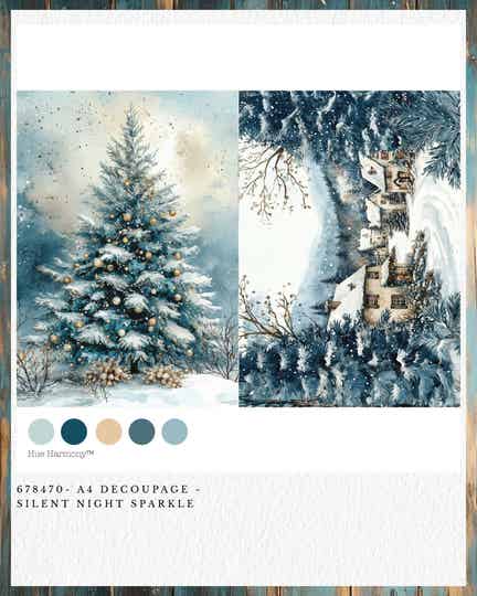 Redesign Decoupage Papier A4 - Silent Night Sparkle Q4