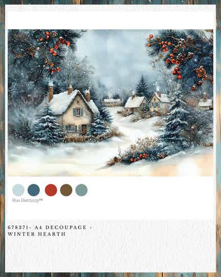 Redesign Decoupage Papier A4 - Winter Hearth Q4