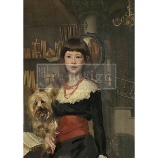 Decoupage papier - Redesign Decoupage Rice Paper A1 - A Girl And Her Pup