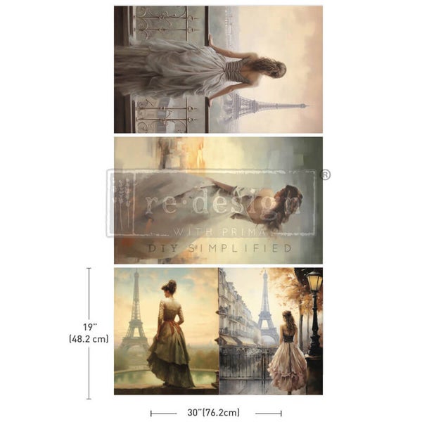 Decoupage papier - Redesign Decoupage Tissue Paper 3PAK - Bridal Bliss