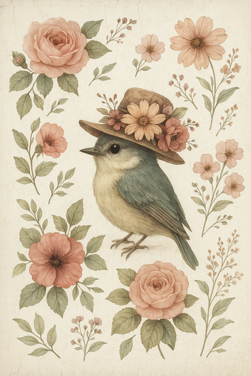 Floral Whispers & Feathered Dreams