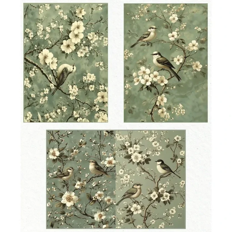 Decoupage papier - Redesign Decoupage Fiber Paper set A3 - Chirping Bliss