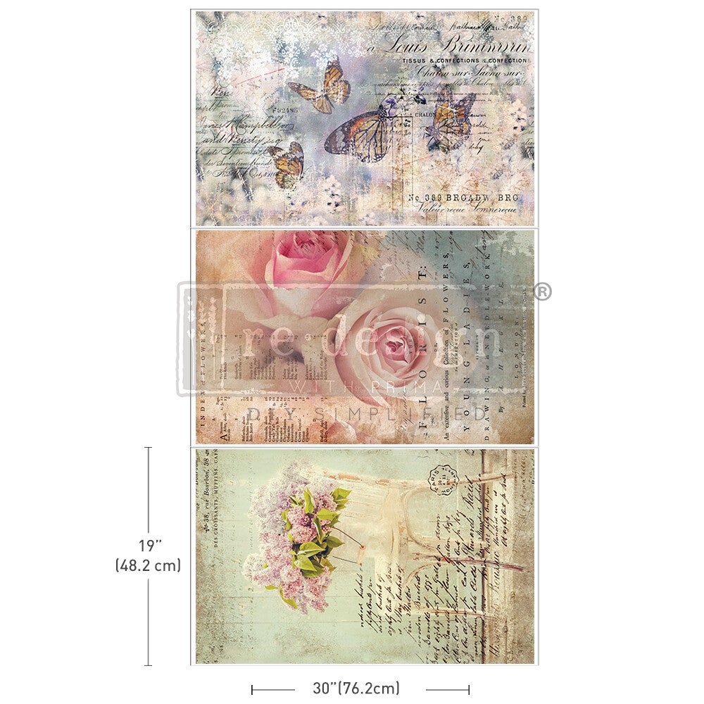 Decoupage papier - Redesign Decoupage Tissue Paper 3PAK - Dreamy Delights