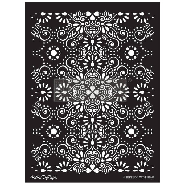 Redesign Decor Stencil - Eastern Abstract