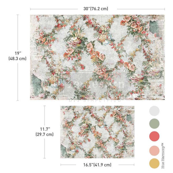 Decoupage papier - Redesign découpage Tissue set - Jardin Fleuri