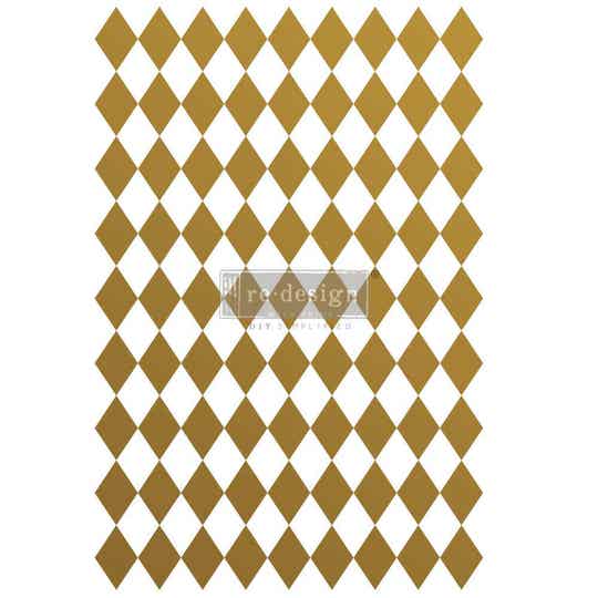 Redesign Decor Transfer - Gold Harlequin