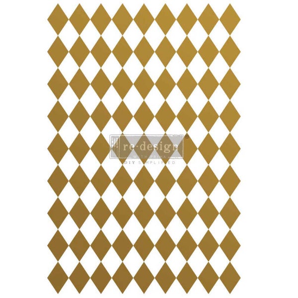 Redesign Decor Transfer - Gold Harlequin
