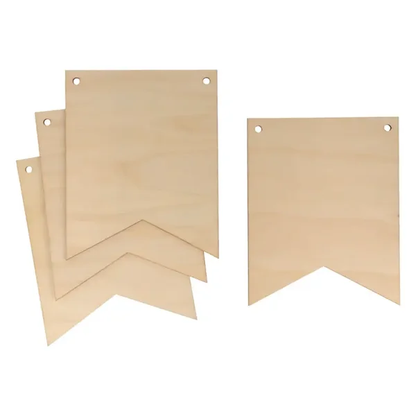 DIY Houten - Garland – Set van 4 Vlaggen