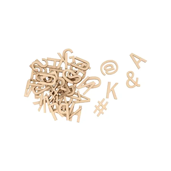 DIY Houten - Letters – 2 cm (Set van 136 stuks)