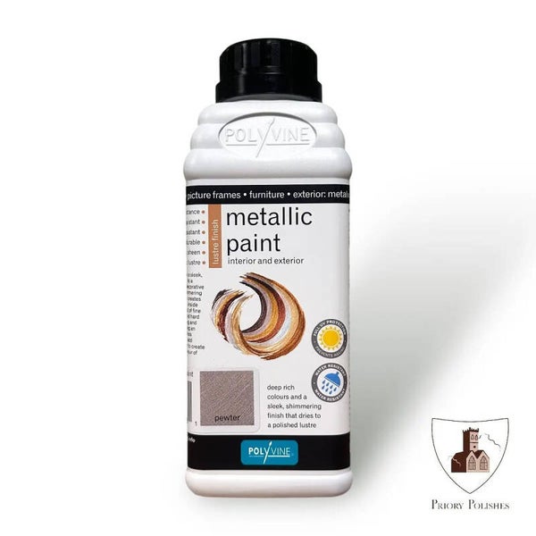 Polyvine - Metallic Verf - PEWTER/TIN- 500ml