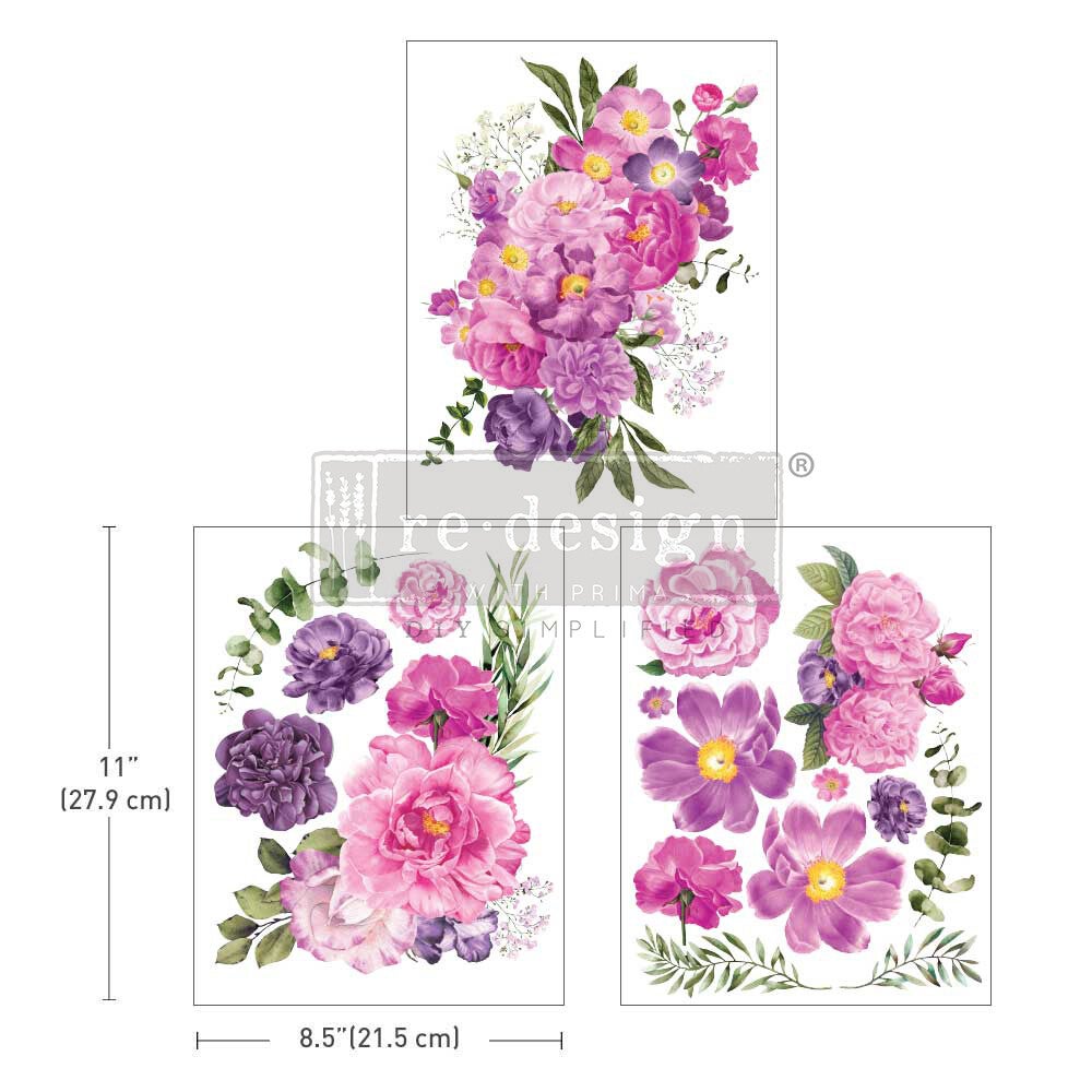 Redesign Decor Transfer M - Purple Blossom
