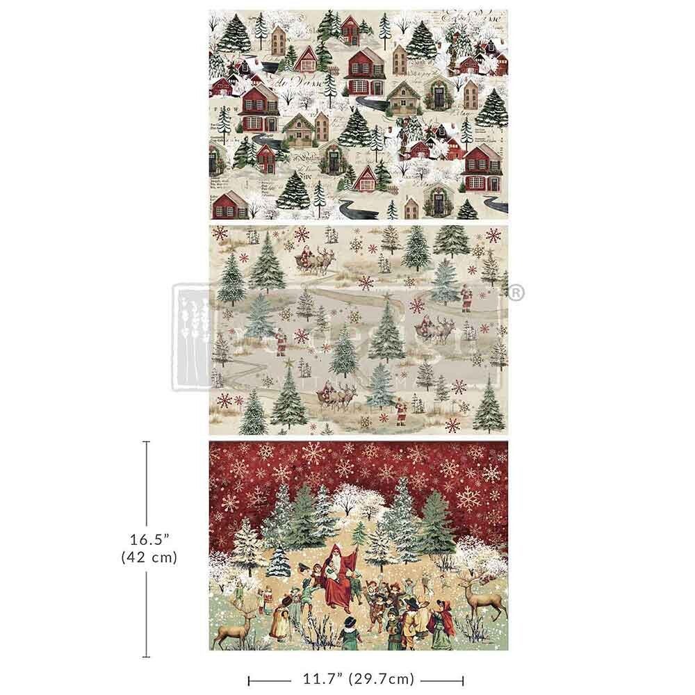 Decoupage papier - Redesign Decoupage Fiber Paper set A3 - Whimsical Woodland