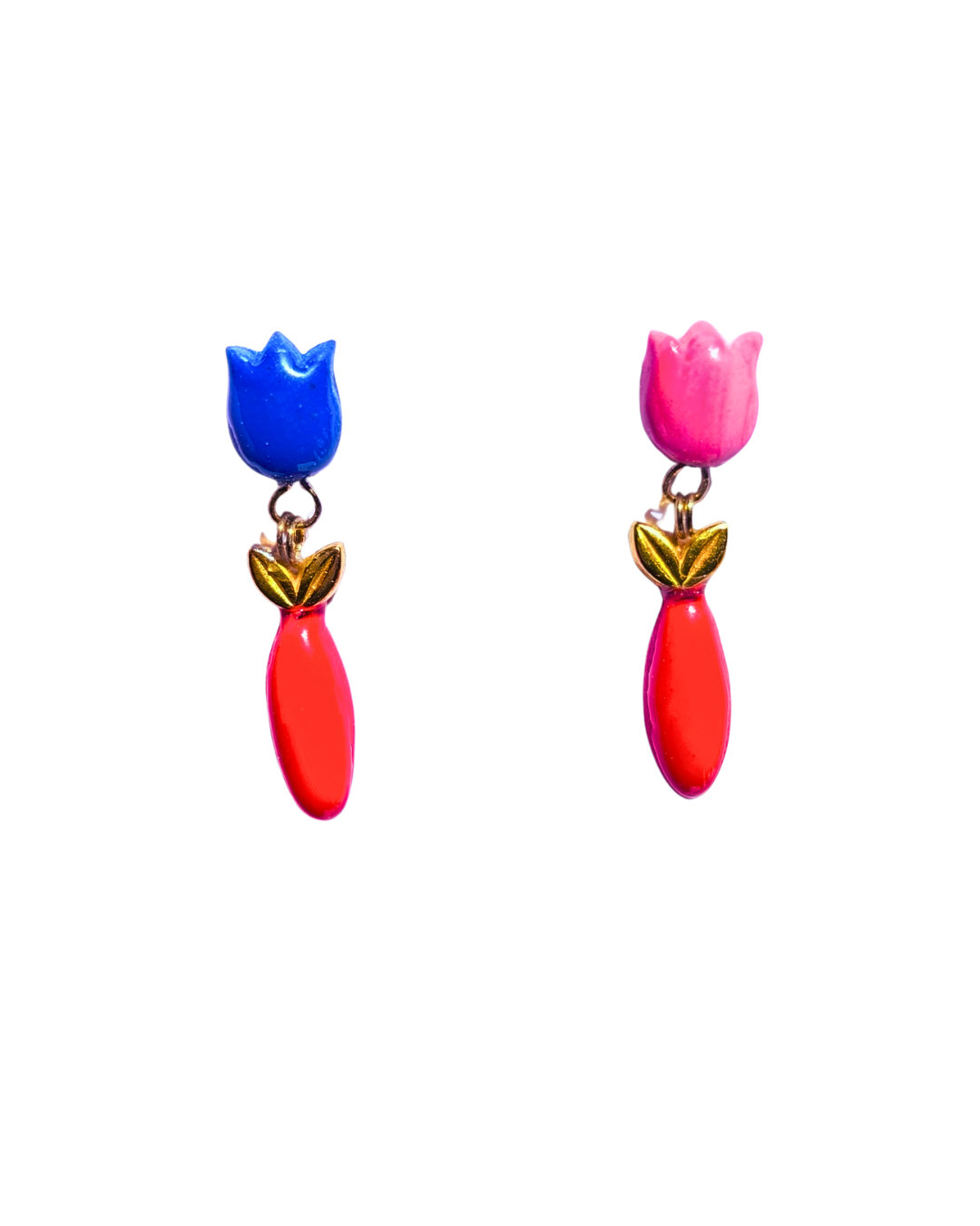 Boucles d'oreilles Tulipes 🌷 asymétriques