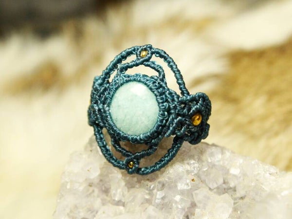 ✨Pedido personalizado Dori. Anillo a medida con Amazonita.
