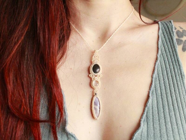 Pedido personalizado Judith✨ Iolita Star, Piedra Luna Malawi y Jaspe Tifanny