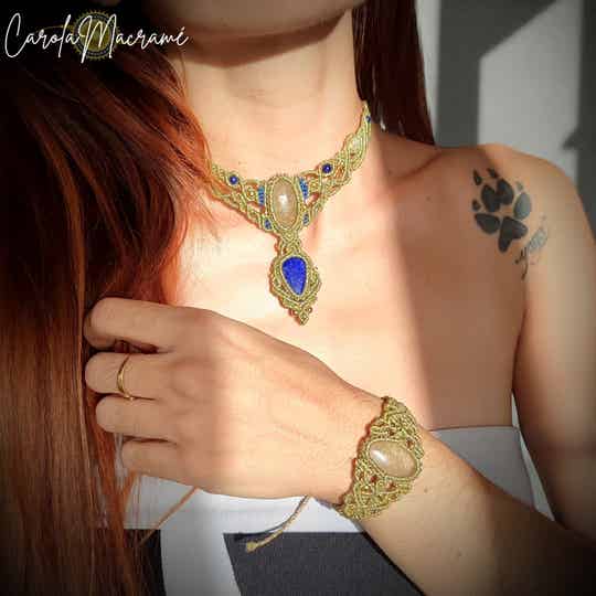 🗝️Rayo de Aurion🗝️ Cuarzo Rutilado y Lapislázuli