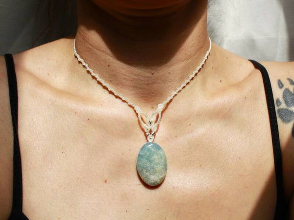 Gargantilla collar ''Nimbus'' con Ónix Cielo. Plata de Ley