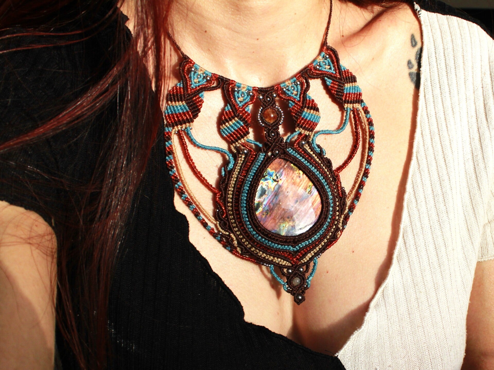 ✨Pedido personalizado Susana - Collar único ''Komorebi'' con Espectrolita y Citrino.