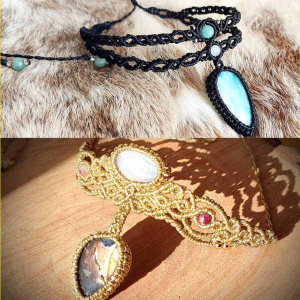 Pedido Personalizado Ivinka - Collar Larimar y collar Ysera