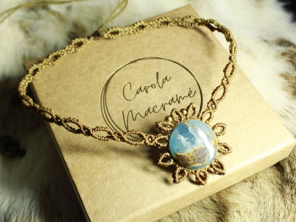 Gargantilla ''Surya'' con Ónix Cielo