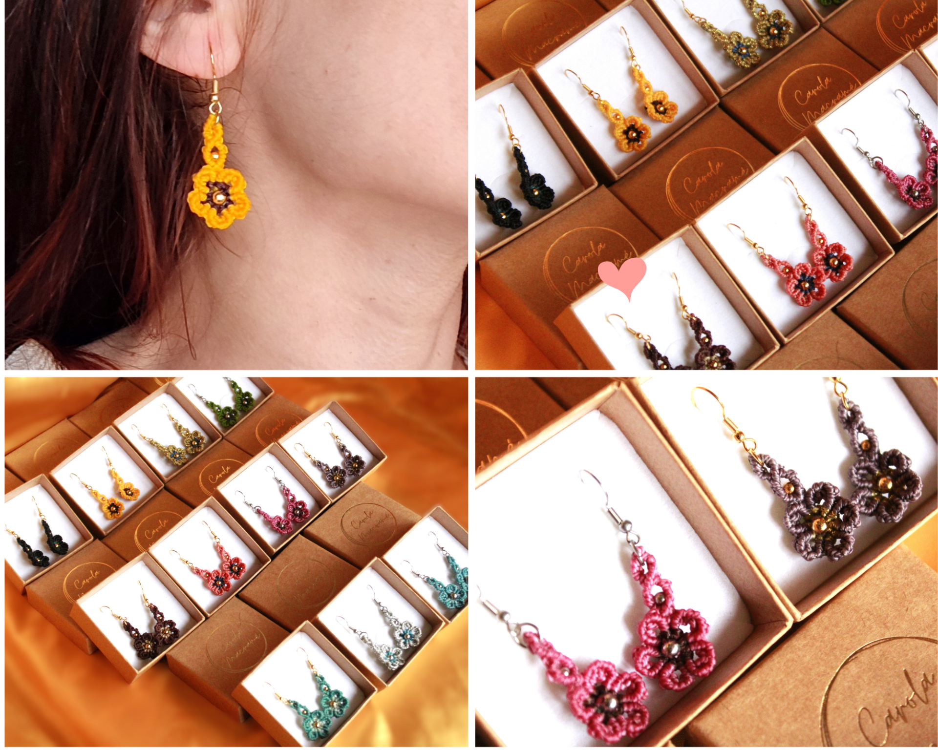 Pendientes Florecillas Carola. Elige tus colores
