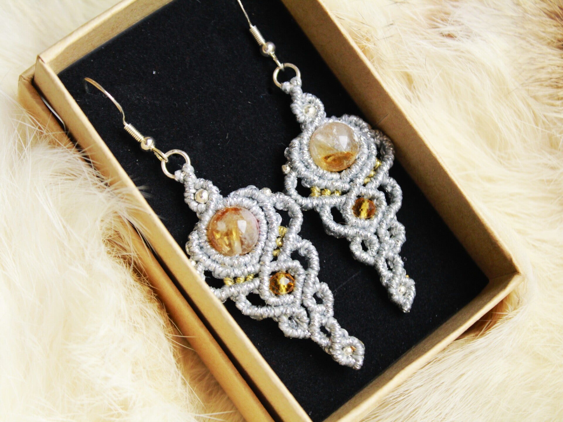 ✨Pedido personalizado Patri. Pendientes con Citrino arcoíris. Plata de Ley