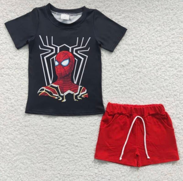 Boy spider short set
