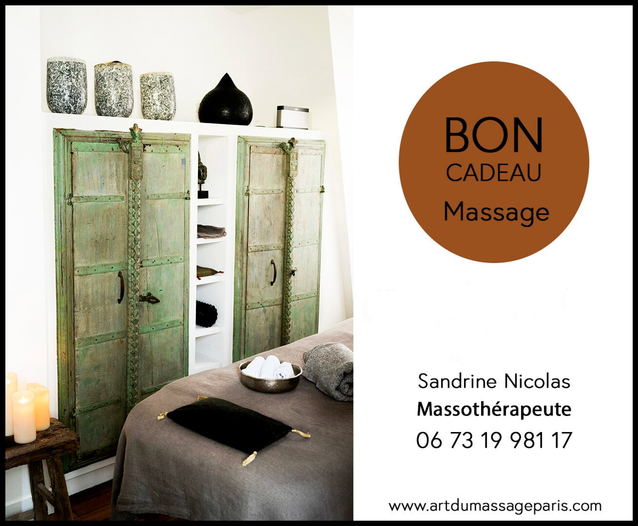 Bon cadeau massage à Paris 11e