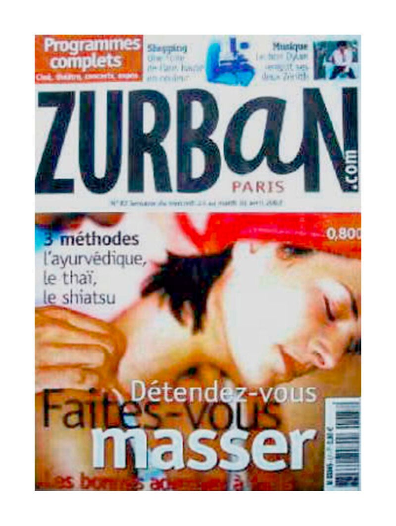 Couverture de Zurban consacrée aux massages thaï, shiatsu et ayurvédique