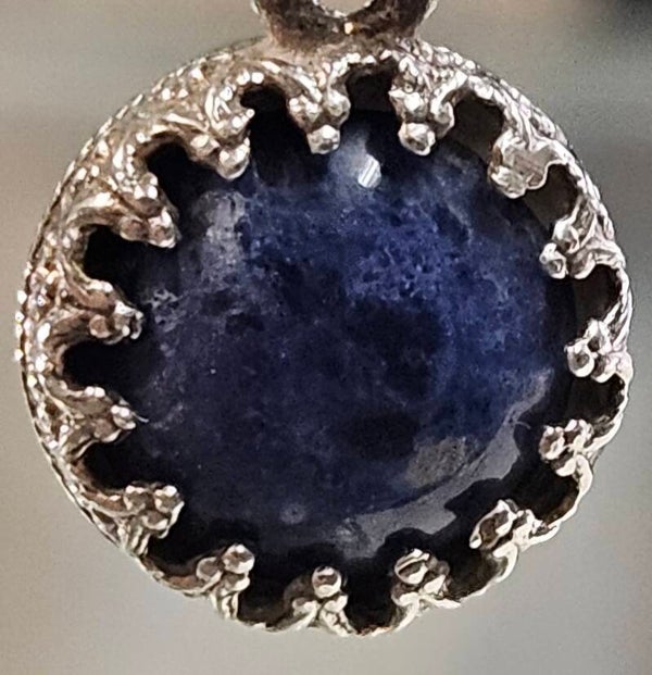 Pendentif argent sodalite