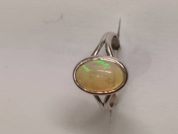 bague en argent Opale
