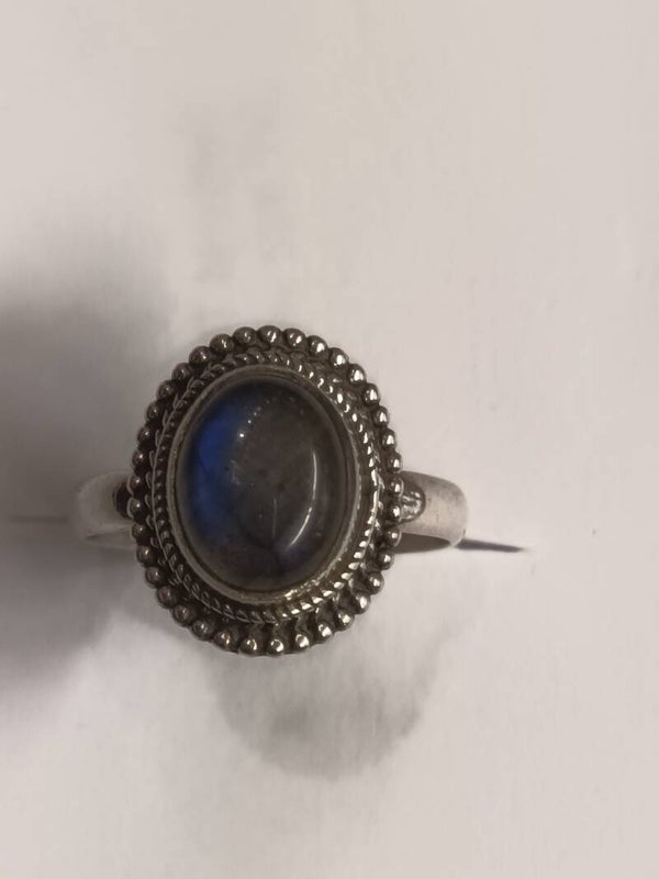 Bague argent massif Labradorite