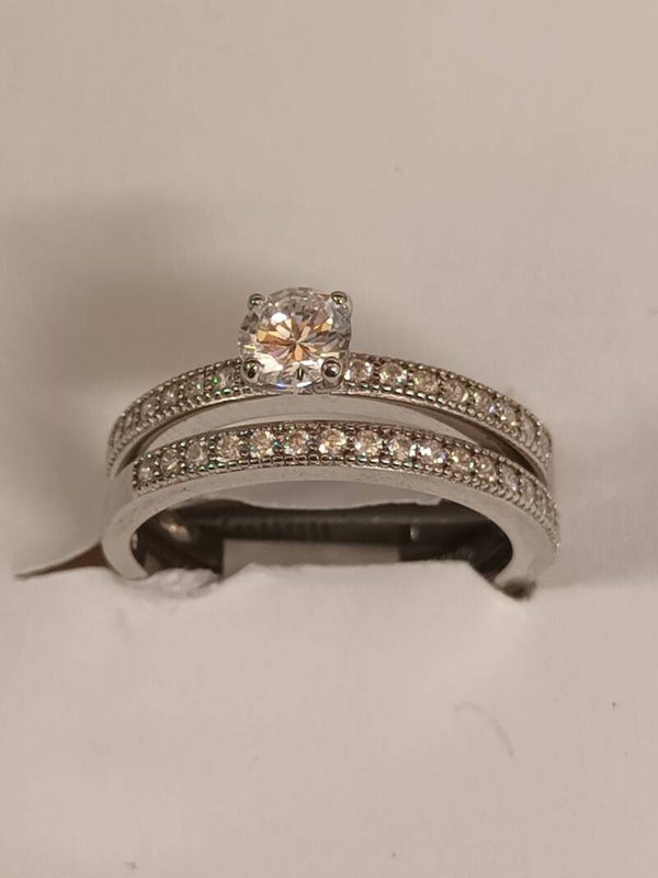 Bague en argent massif 925‰ rhodié