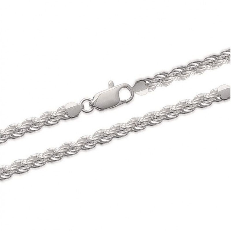Chaine argent maille corde