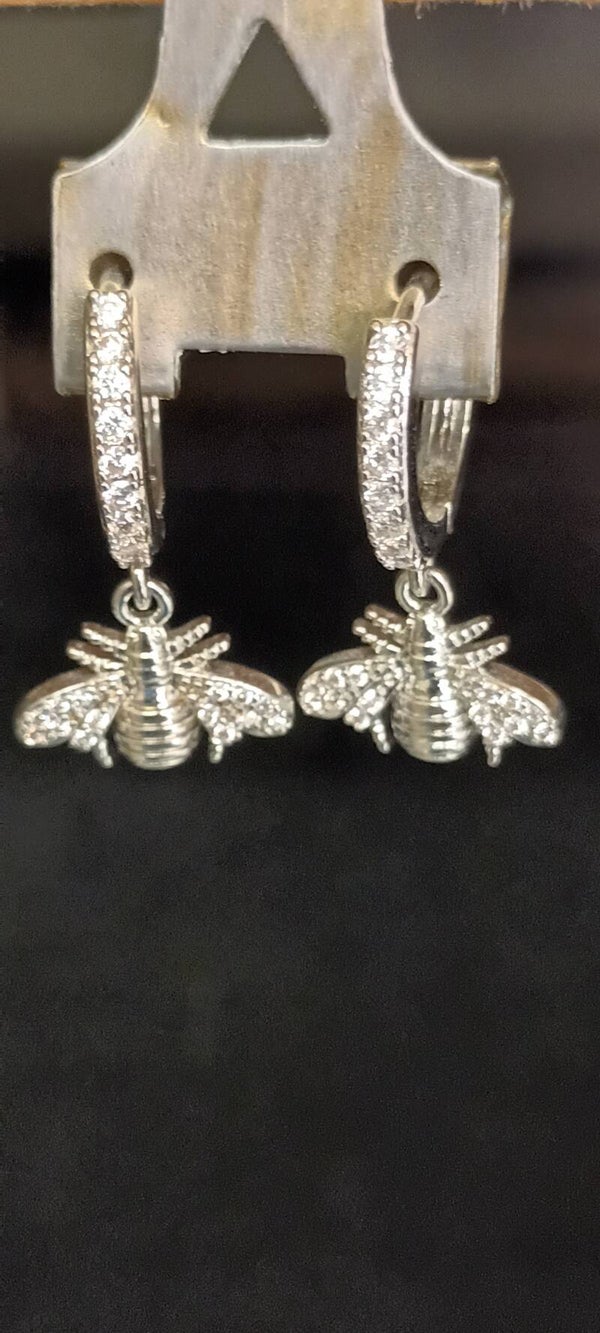 BOUCLES D'OREILLES ACIER 316L ABEILLE  OZ