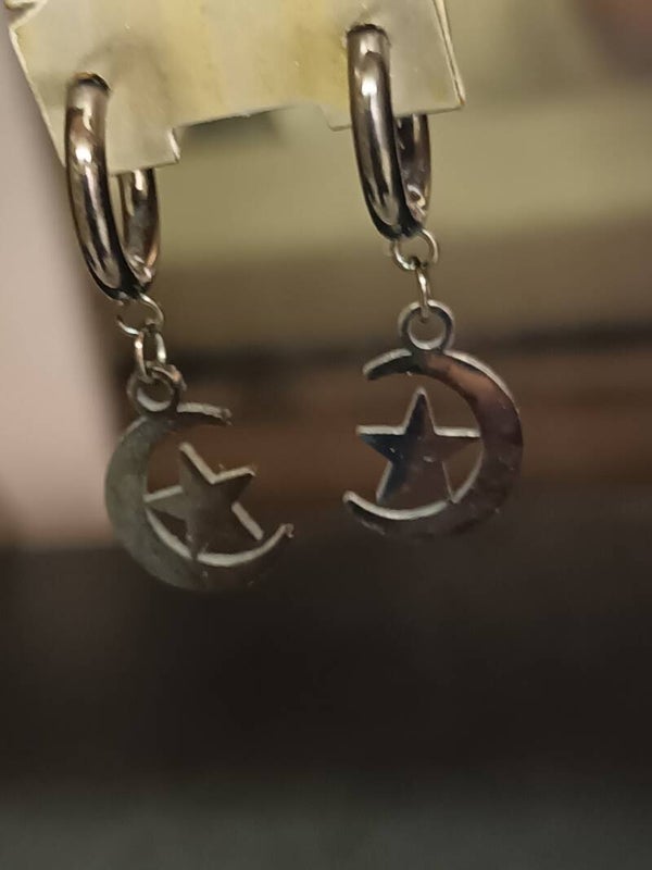 BOUCLES D'OREILLES ACIER PVD NOIR
