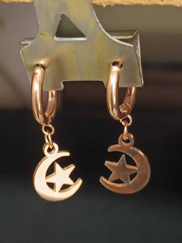 BOUCLES D'OREILLES ACIER PVD