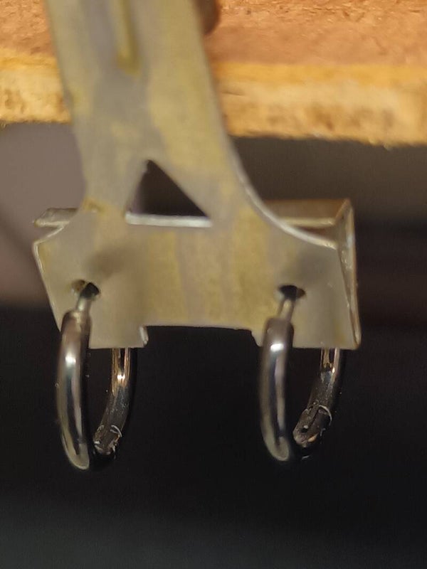 Boucles d'oreilles acier pvd noir