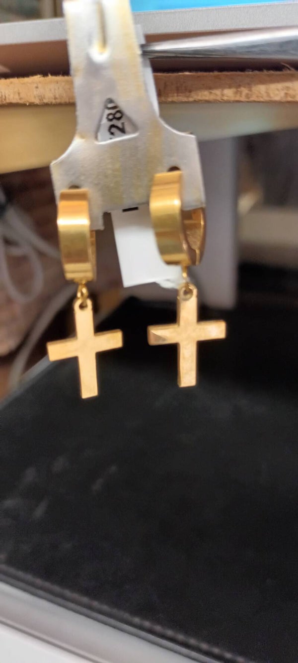 BOUCLES D'OREILLES ACIER PVD