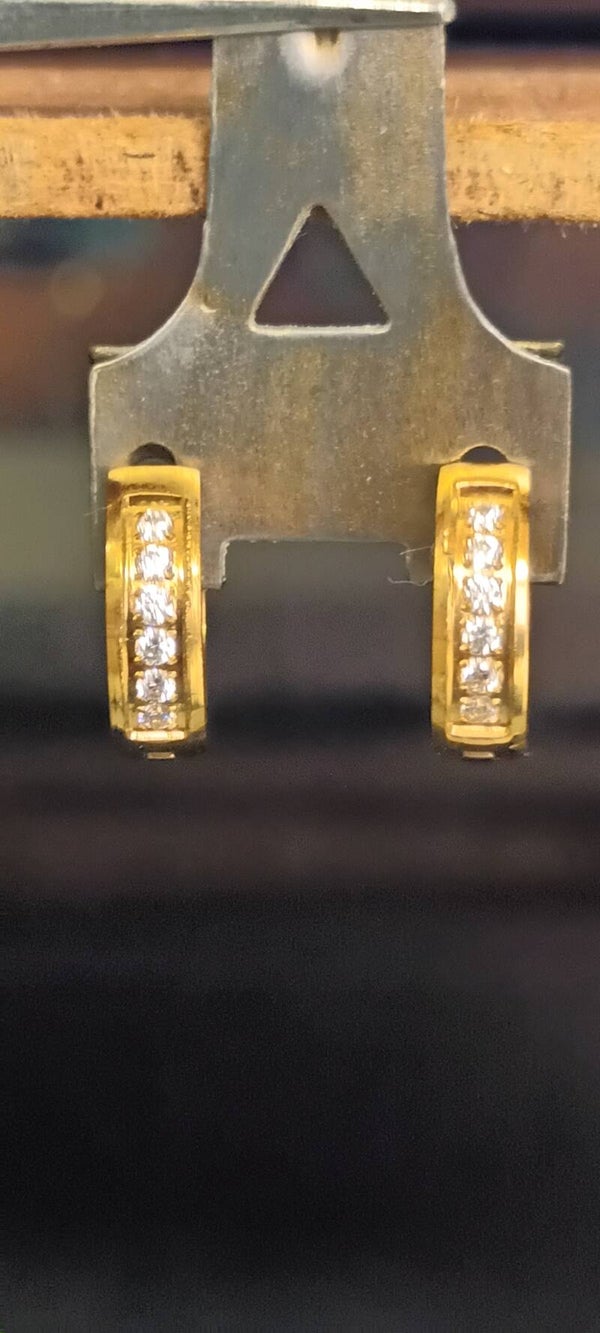 BOUCLES D'OREILLES ACIER PVD OZ
