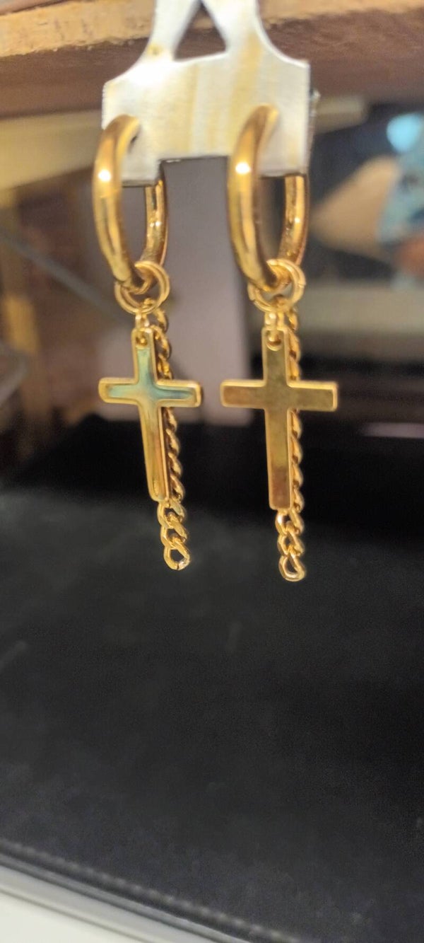 BOUCLES D'OREILLES ACIER PVD