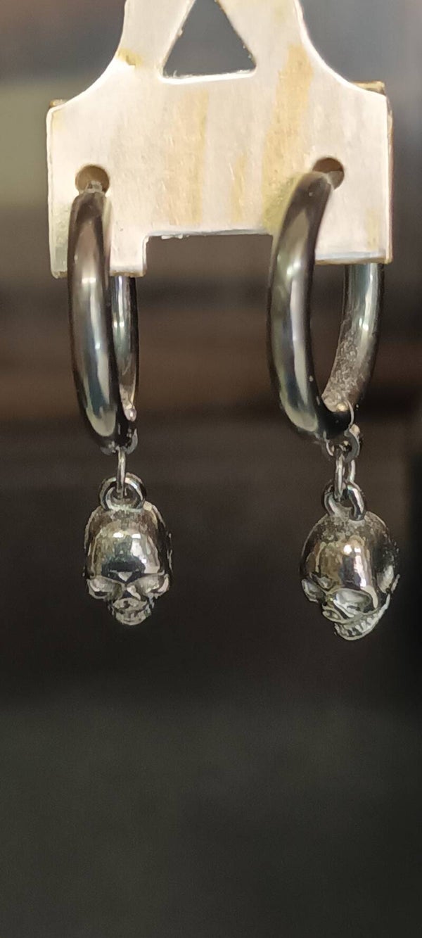 BOUCLES D'OREILLES ACIER PVD NOIR