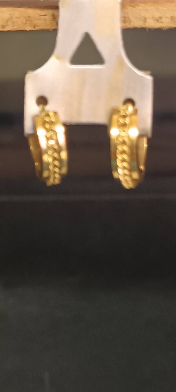 BOUCLES D'OREILLES ACIER PVD