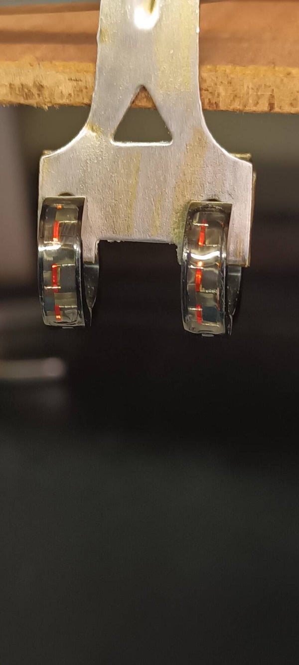 BOUCLES D'OREILLES ACIER PVD NOIR