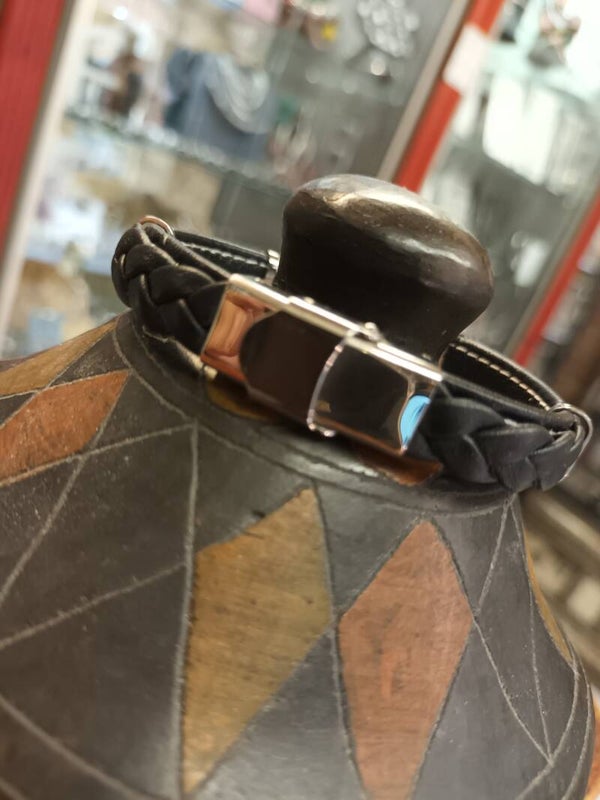 Bracelet cuir et acier