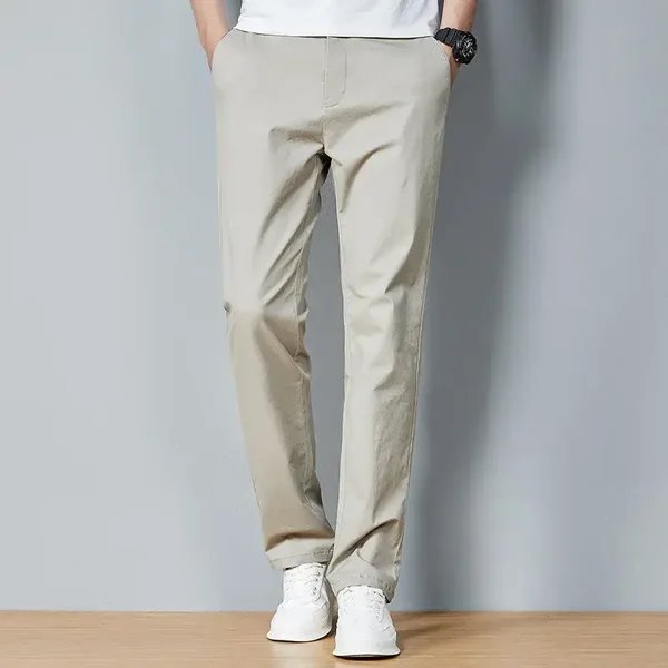 Pantaloni da uomo in seta ghiacciata
