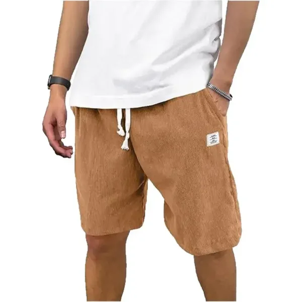 Pantaloncini sportivi casual da uomo in velluto a coste traspiranti